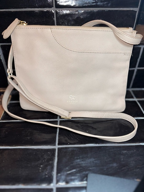 Radley London “Pockets” Blush Cream Leather Crossbody | Multi Zip - Picture 8 of 12